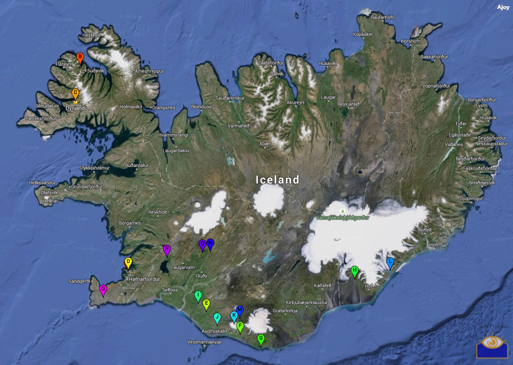 Iceland Trip 2015 Map