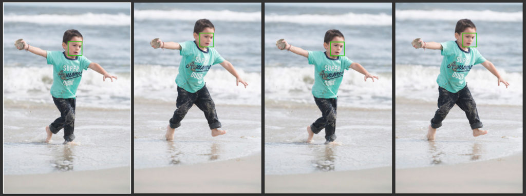 Two methods of focusing coupled with face recognition makes mirrorless cameras indispensable for fast moving kids.